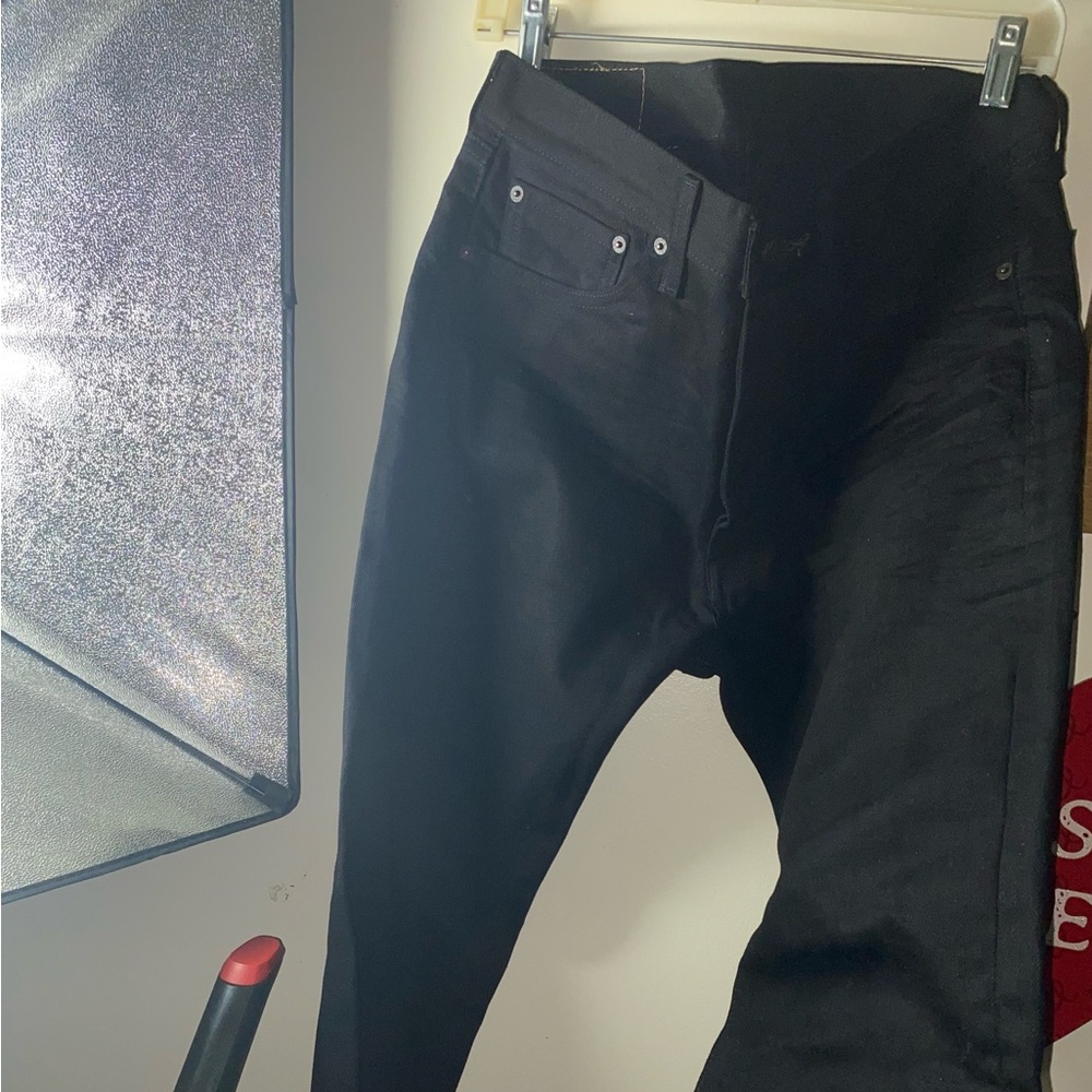 Men Levi Strauss Jet black Denim Jeans with pockets